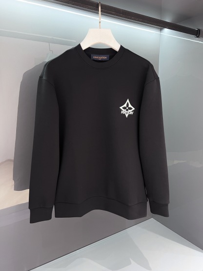 1V Small logo embroidered long sleeved round neck sweatshirt