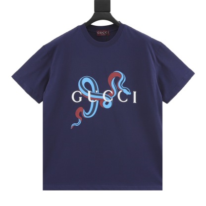 GG Snake print short sleeved T-shirt