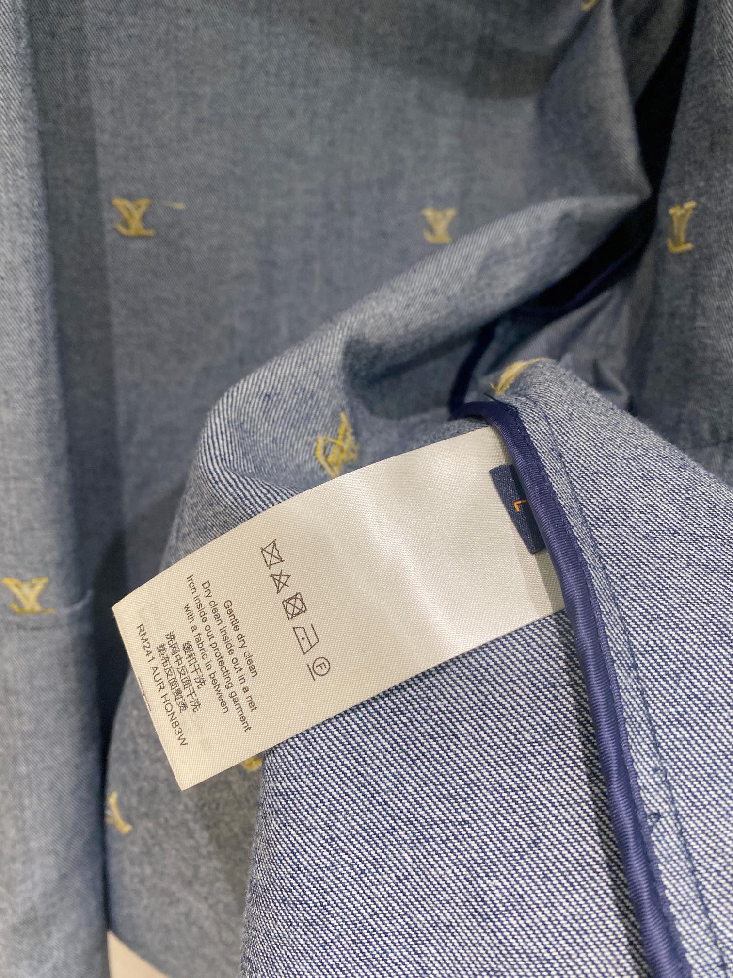 1V Denim denim small logo embroidered jacket with detachable sleeves for 2 outfits