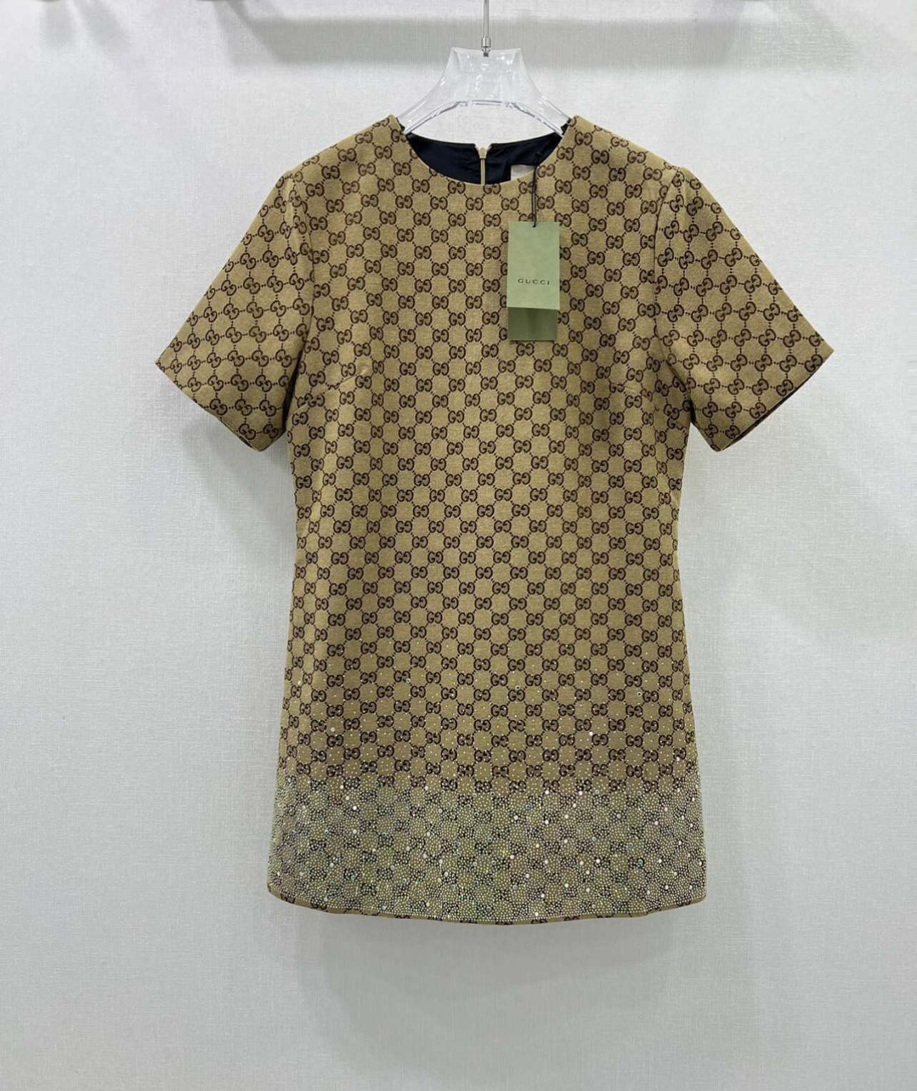 GG Flash Diamond System Short Sleeve Dress