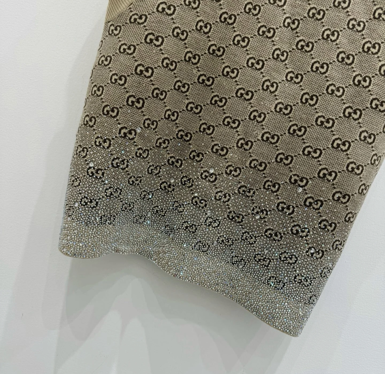 GG Flash diamond system round neck knitted vest