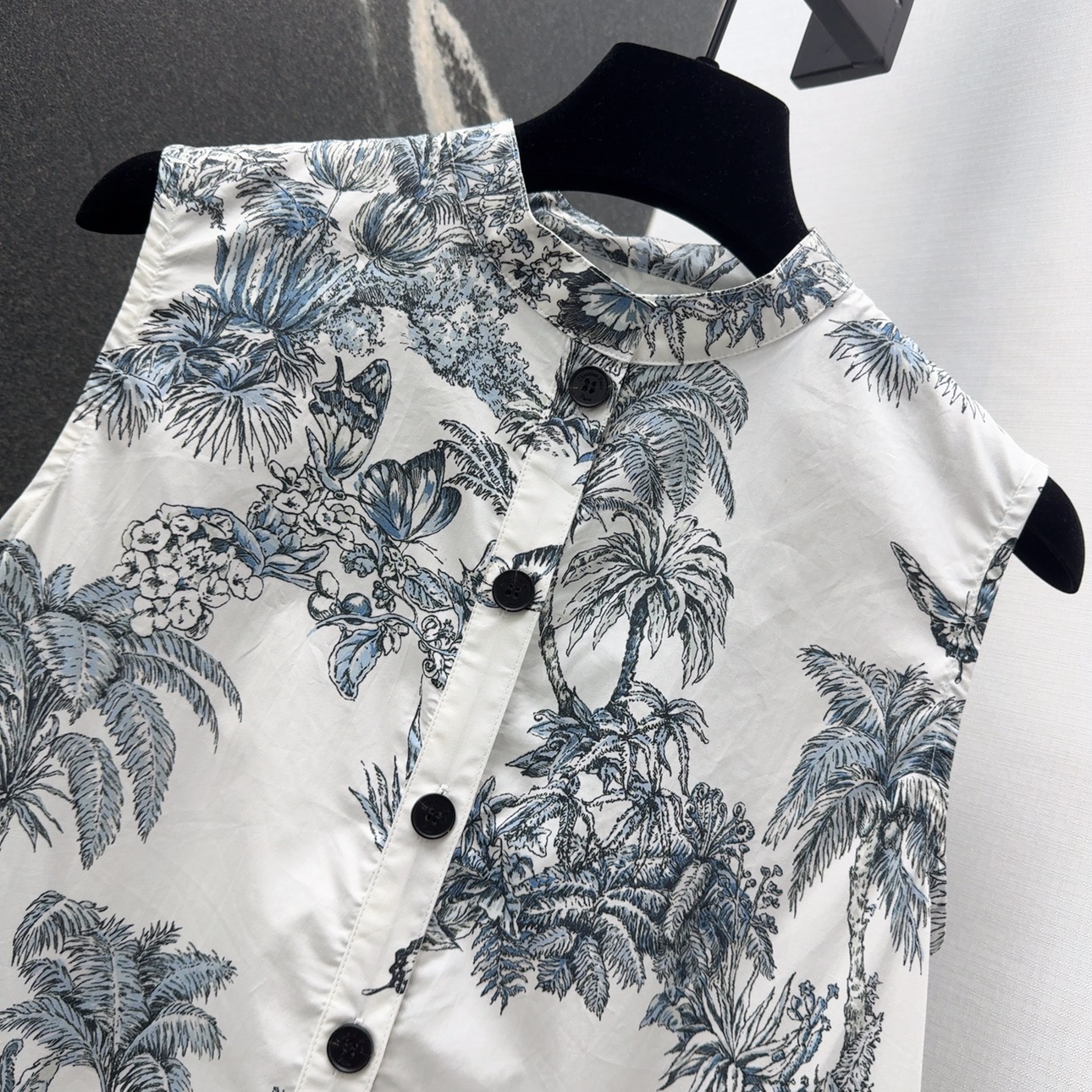 DIA 2025SS Coconut tree ink painting dress