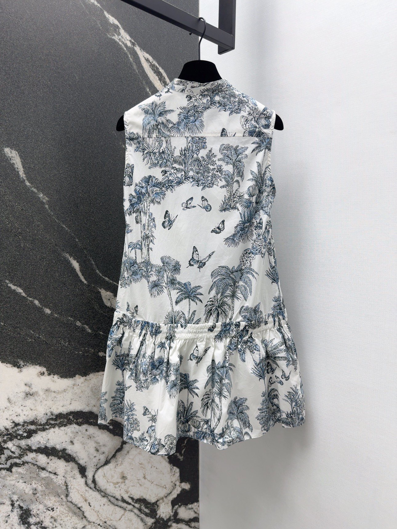 DIA 2025SS Coconut tree ink painting dress