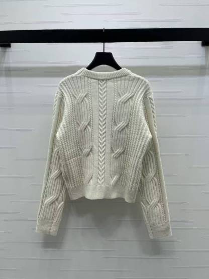 CC 26SS Round-neck knitted sweater with logo