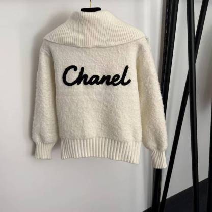 CC Zippered turtleneck thick cardigan