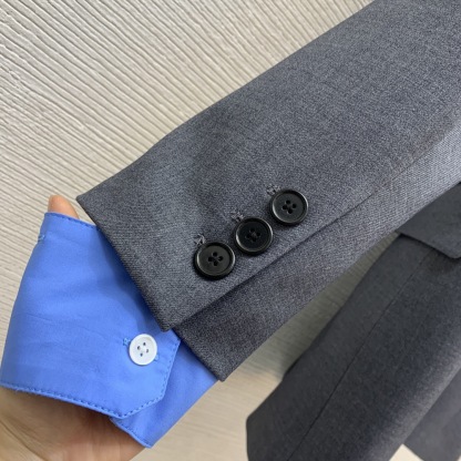 MM 2025SS Advanced gray patchwork cuff suit