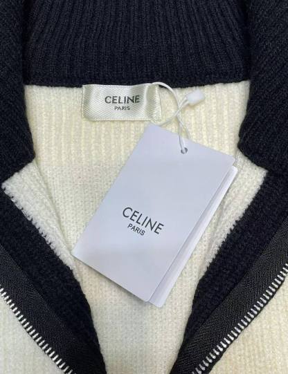 CL Triumphal Gate contrast-colored knitted cardigan