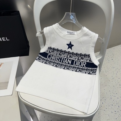 DIA 2025SS Dark flower knitted vest