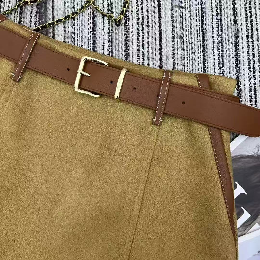 MM Brown belt short sleeve dudou