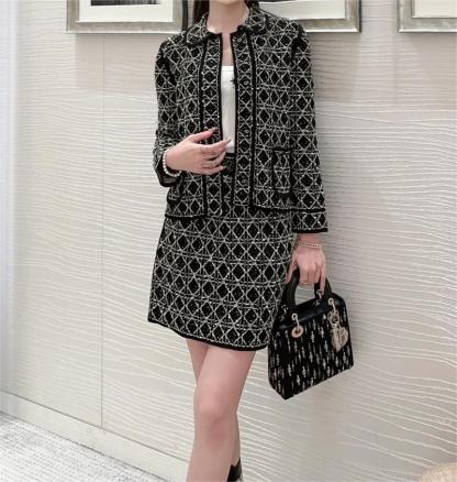 DIO Vintage Rough Rattan Plaid Jacket