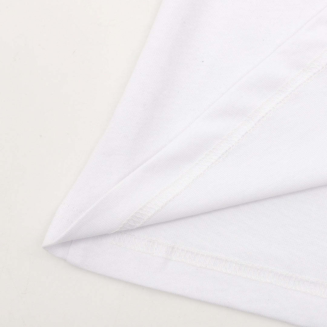 Embroidered Letter Washed Short Sleeve T-SHIRT