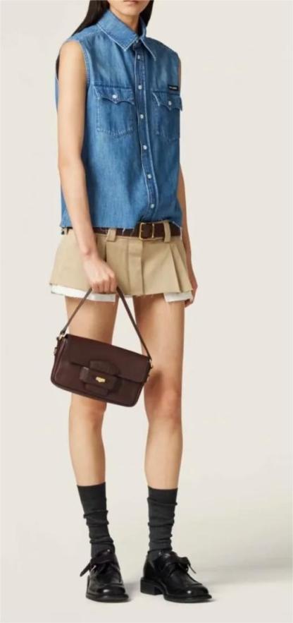 MIU25SS Pocket Denim Vest