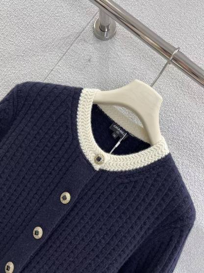 CC 25SS  Ski series black and white color blocked knitting