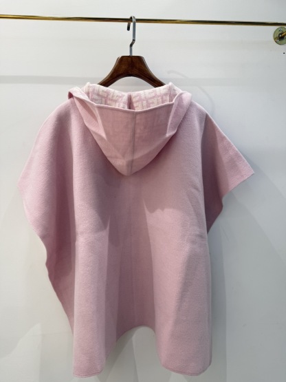 FEN 2025SS Hooded double-sided cashmere cape