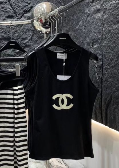 CHAN Logo vest on the chest