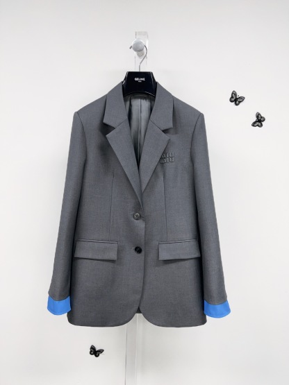 MM 2025SS Advanced gray patchwork cuff suit