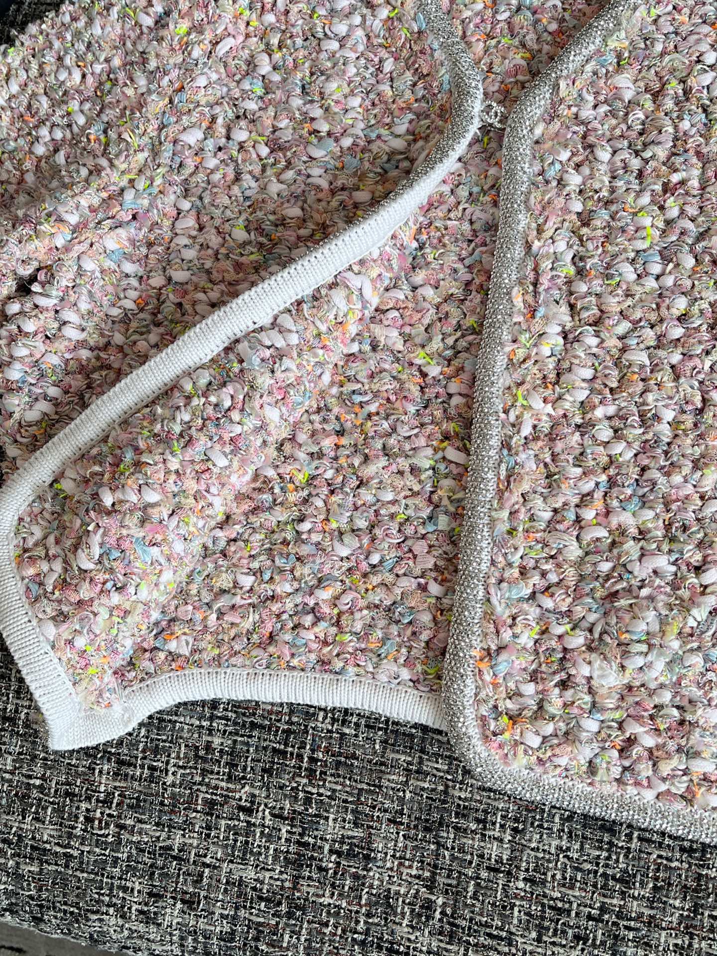 CC 25SS Woven rhinestone wrapped jacket