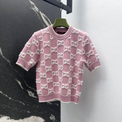 GUCC25SS jacquard loop knit sweater