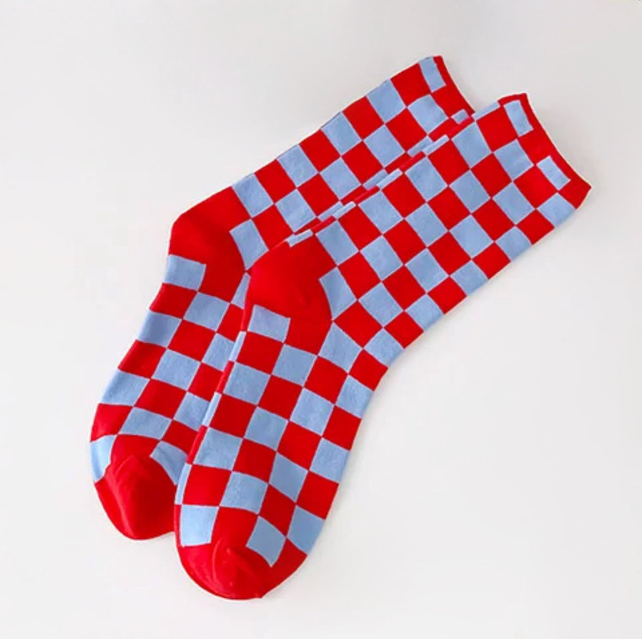 Checkerboard Colored Socks