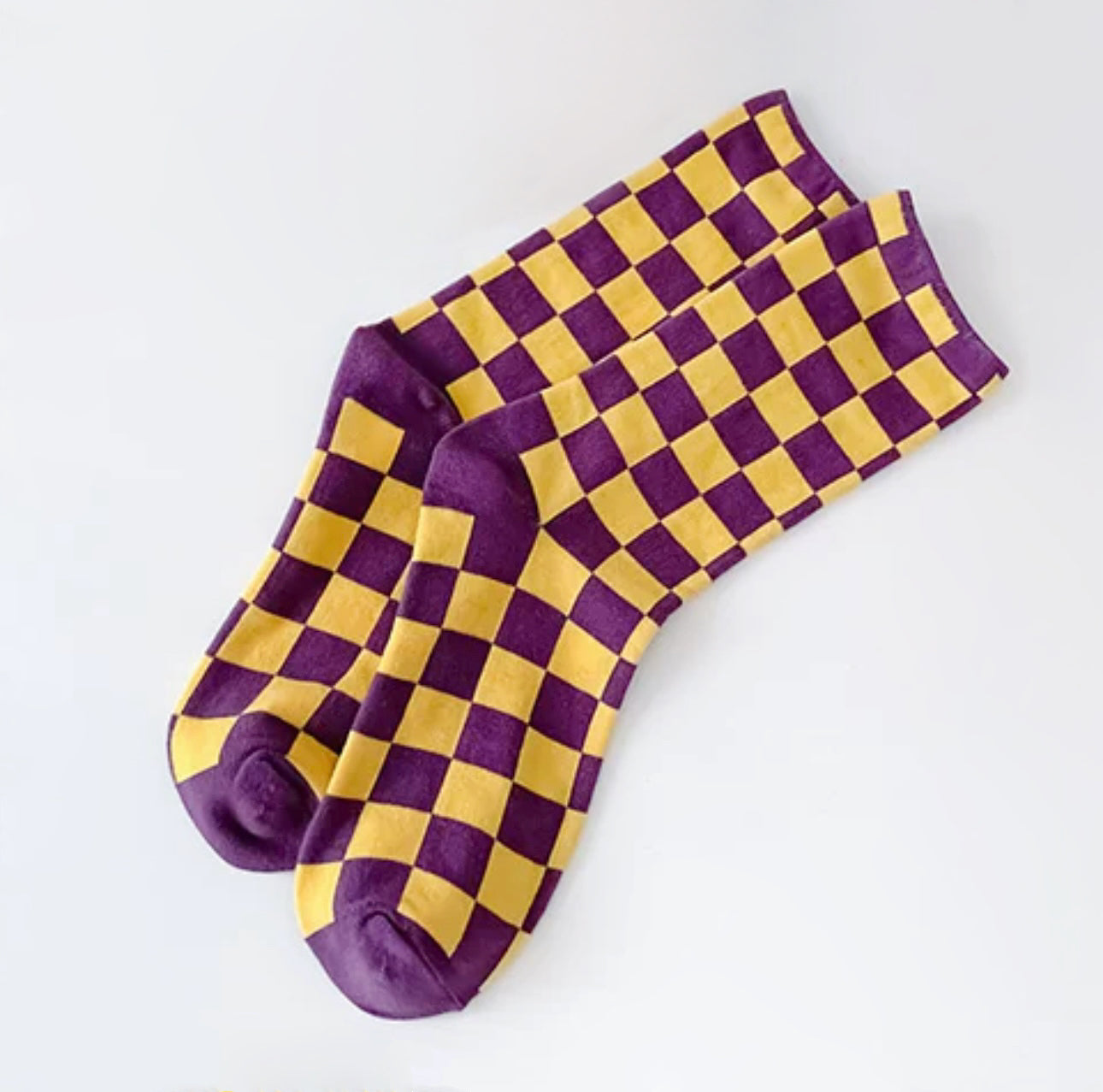 Checkerboard Colored Socks