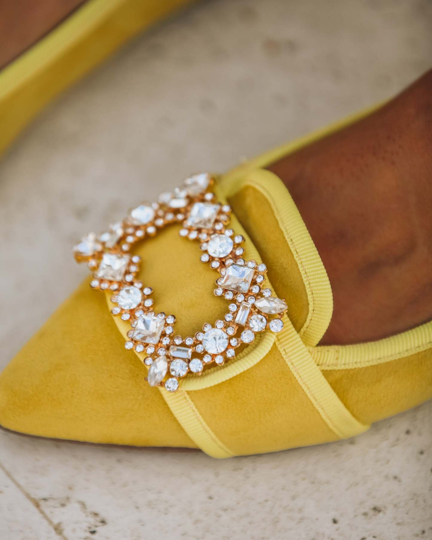 Vanderpump Embellished Faux Suede Flats-Matylis