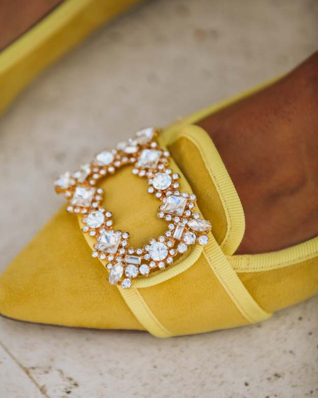 Vanderpump Embellished Faux Suede Flats-Matylis