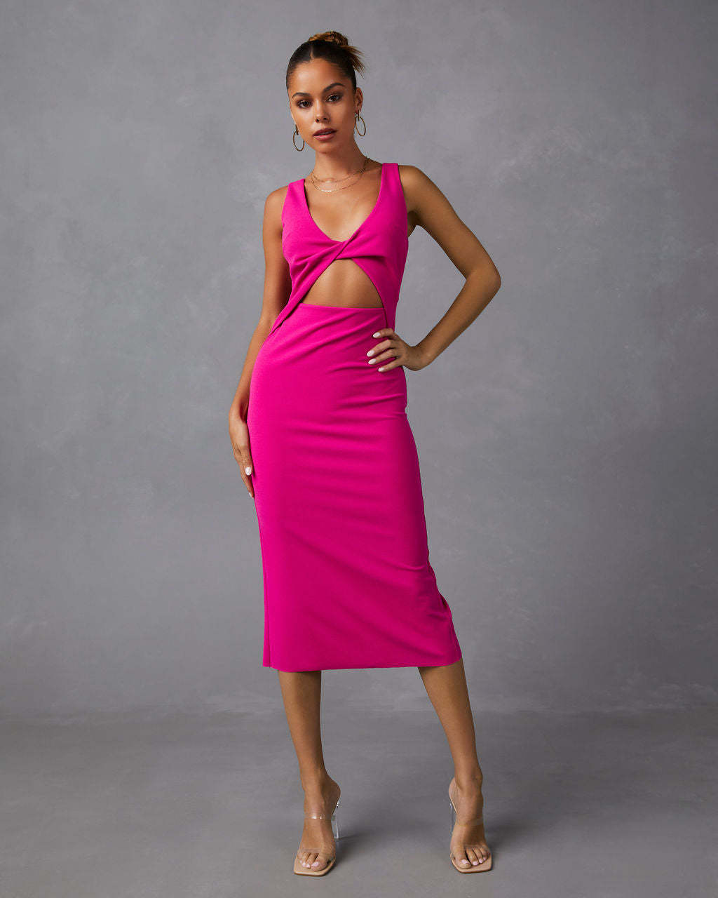 Timeless Beauty Cutout Midi Dress-Matylis