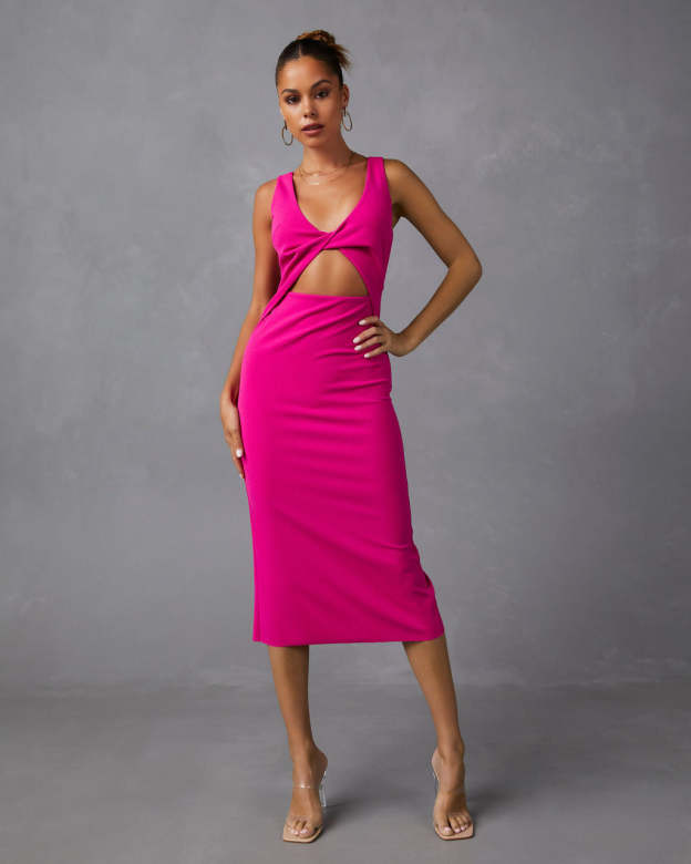 Timeless Beauty Cutout Midi Dress-Matylis