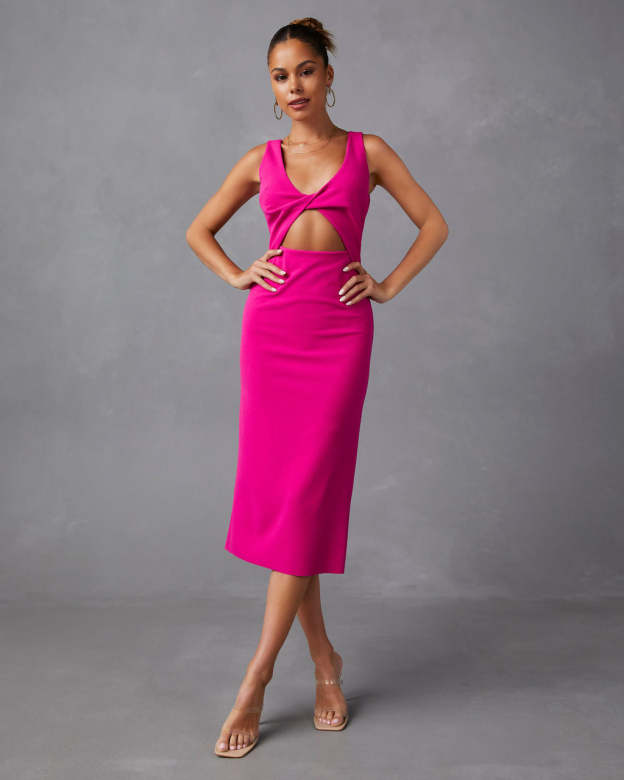 Timeless Beauty Cutout Midi Dress-Matylis