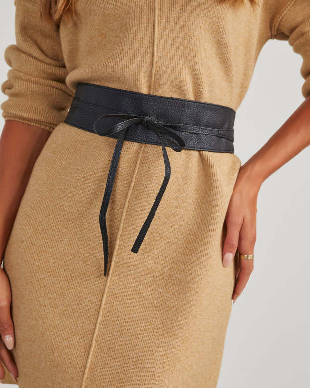 Willard Faux Leather Obi Belt-Matylis
