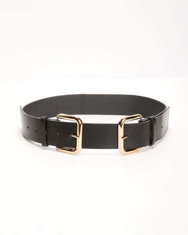 Tight Hold Double Buckle Faux Leather Belt-Matylis