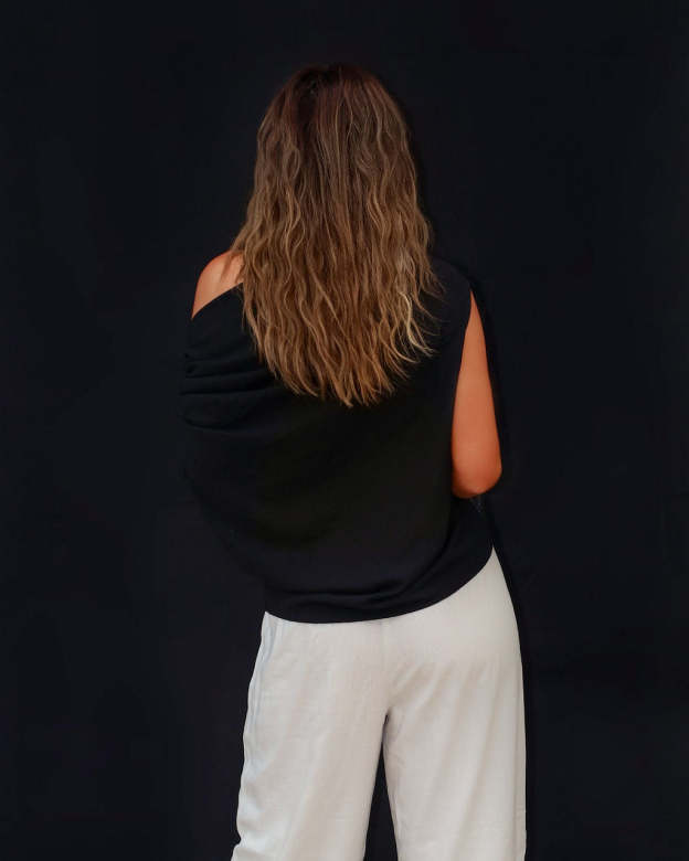 Thomas One Shoulder Ruched Cutout Top-Matylis