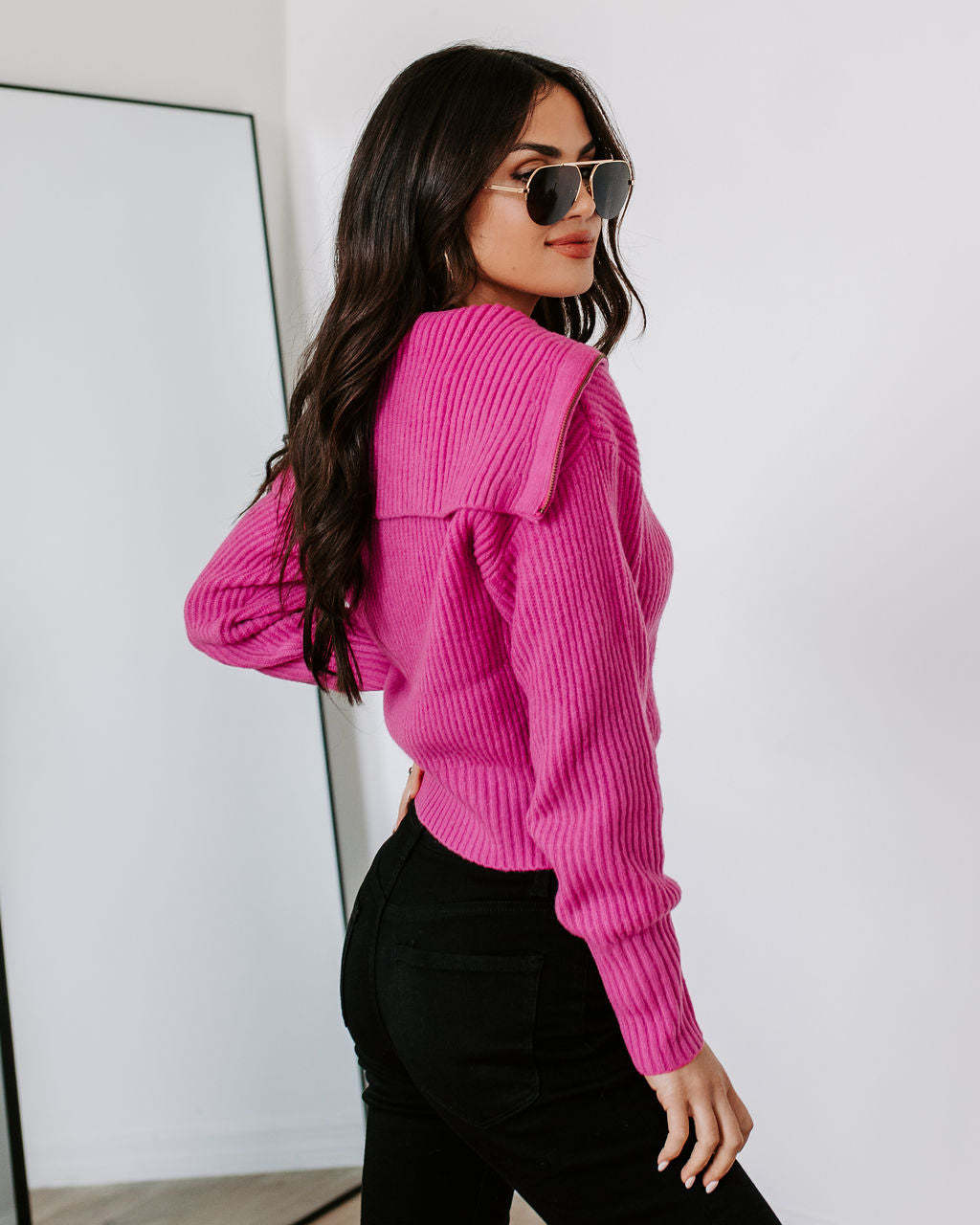 We Love It Half Zip Pullover Sweater-Matylis
