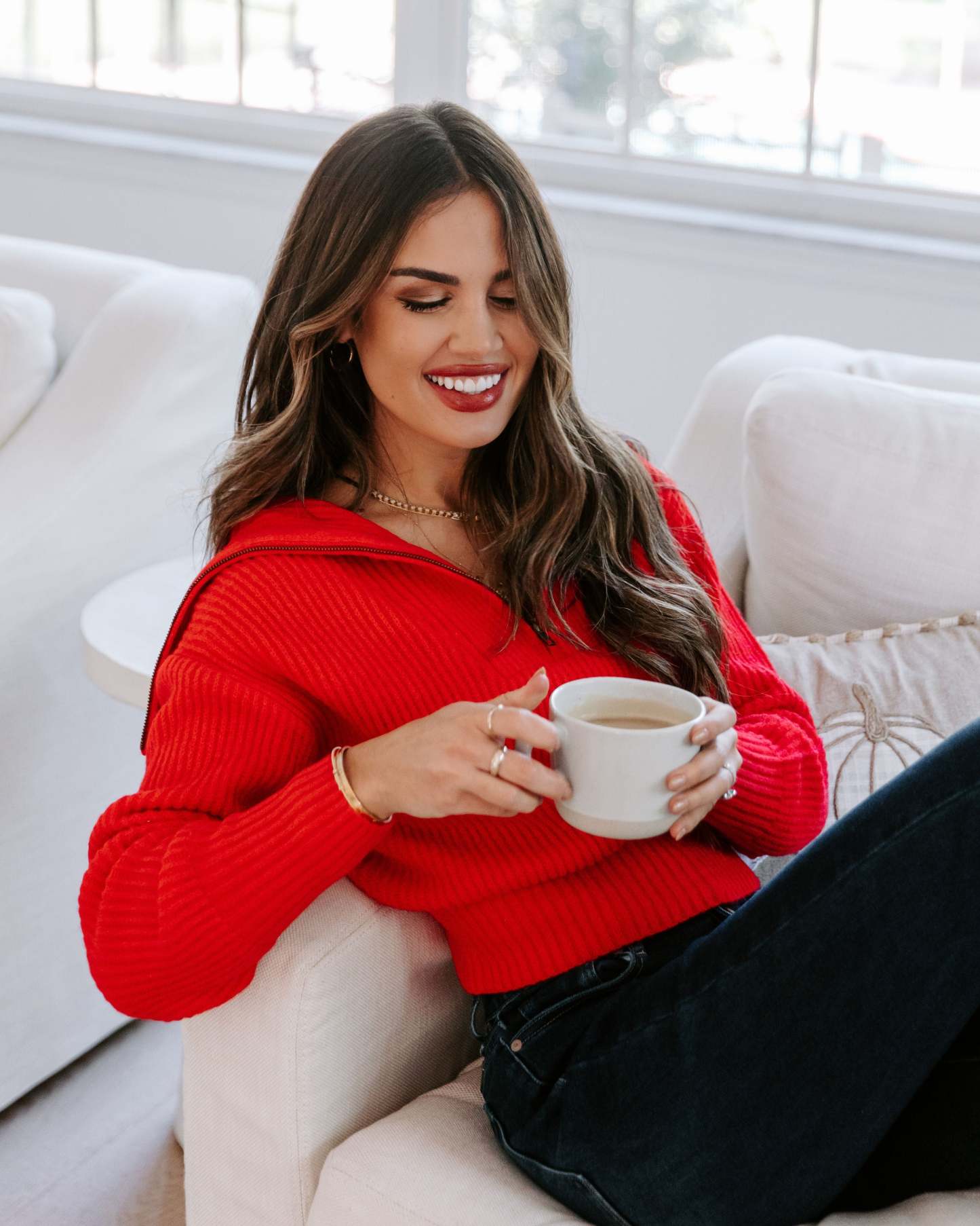 We Love It Half Zip Pullover Sweater-Matylis