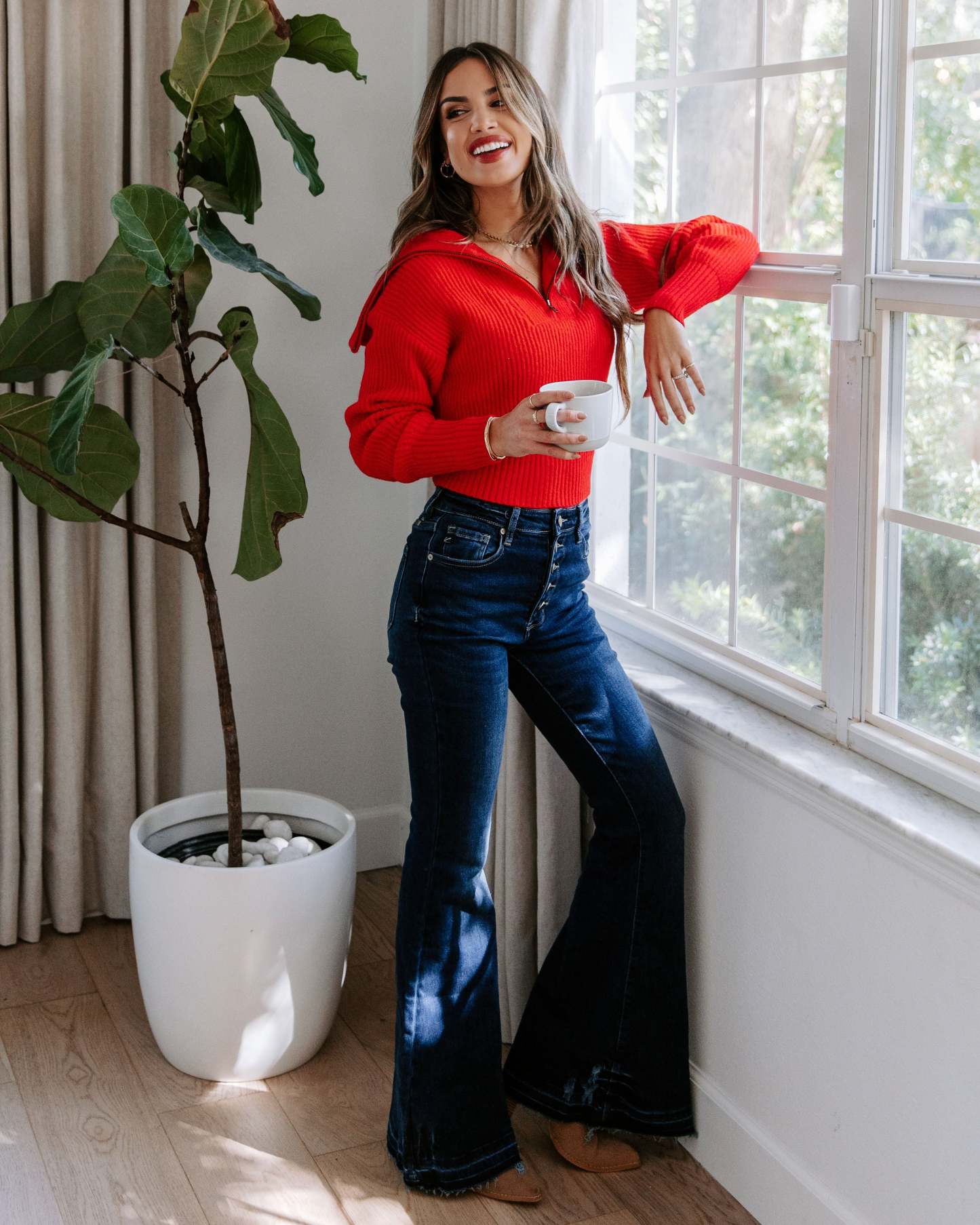 We Love It Half Zip Pullover Sweater-Matylis