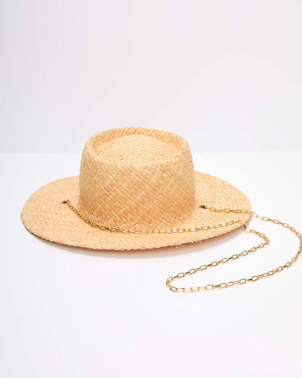 Vaycay Nomad Chain Link Straw Hat-Matylis