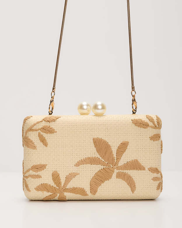 Voyage On Woven Straw Clutch-Matylis