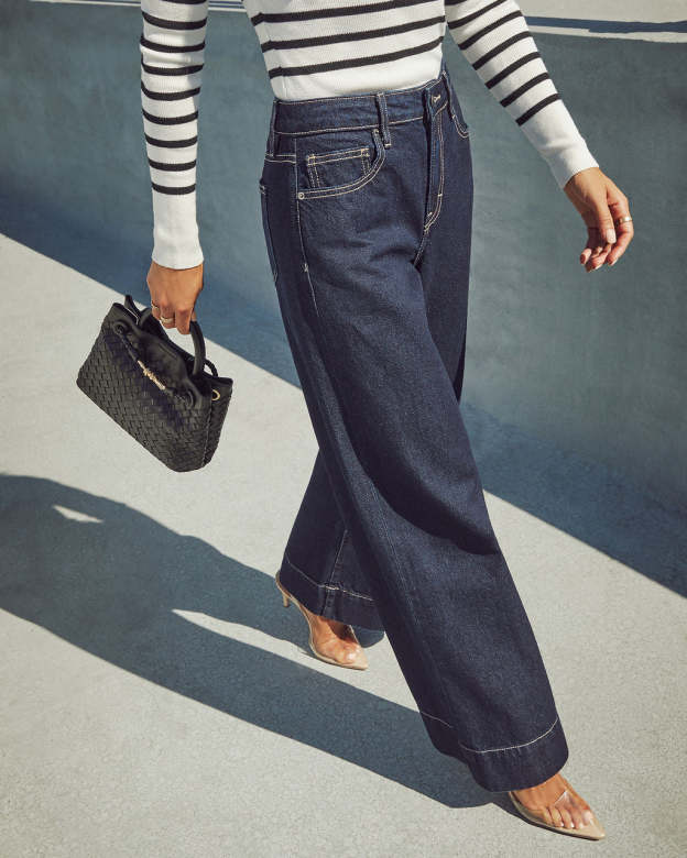 Weekend Plans High Rise Wide Leg Jeans-Matylis