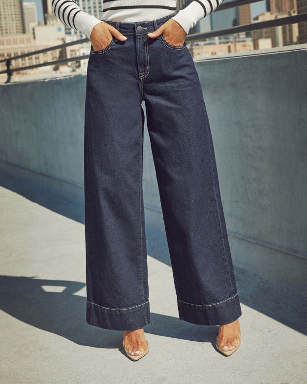 Weekend Plans High Rise Wide Leg Jeans-Matylis