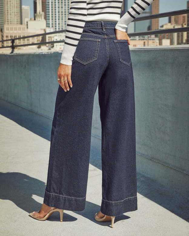 Weekend Plans High Rise Wide Leg Jeans-Matylis