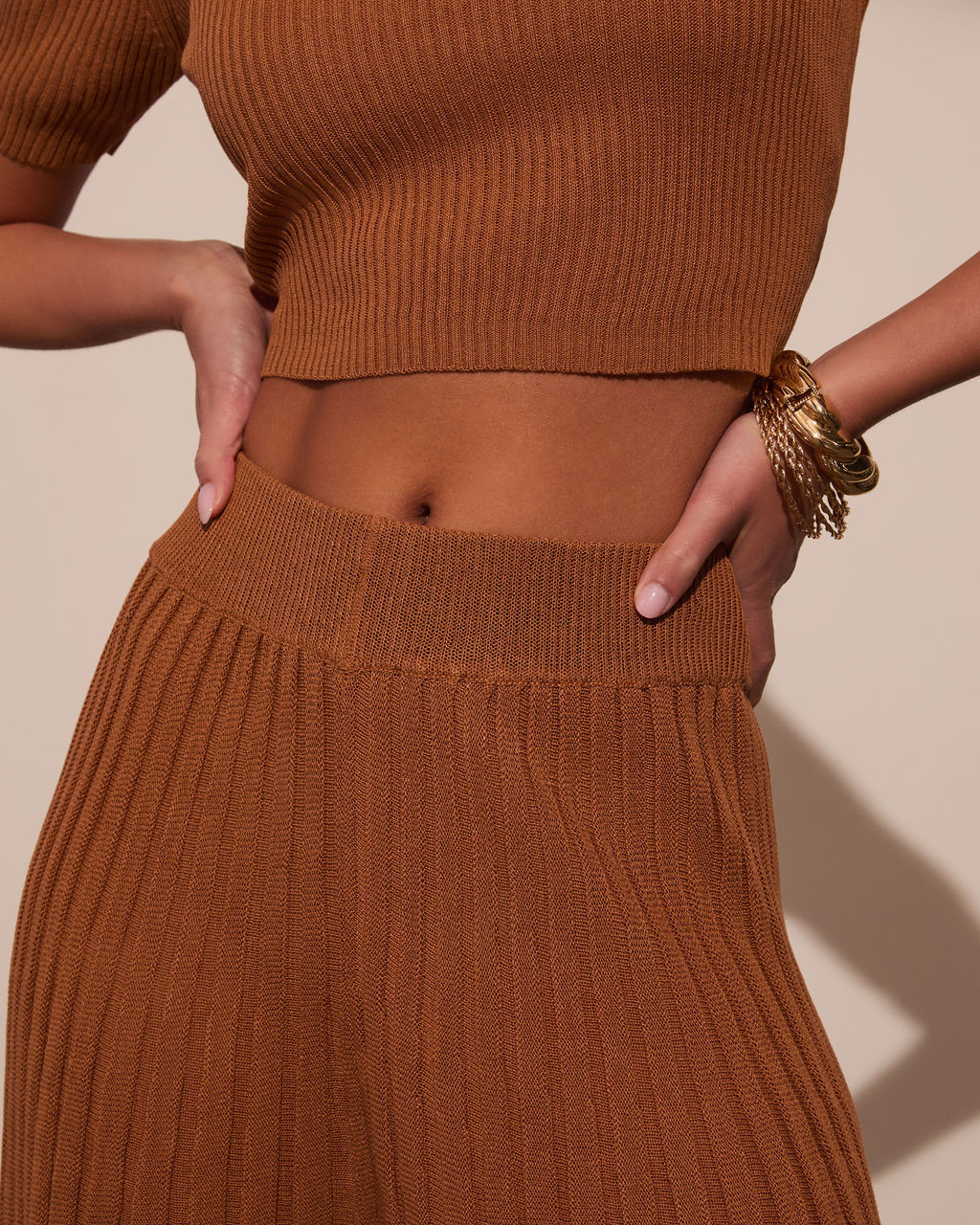 Winslow Wide Leg Pleated Knitwear Pant-Matylis