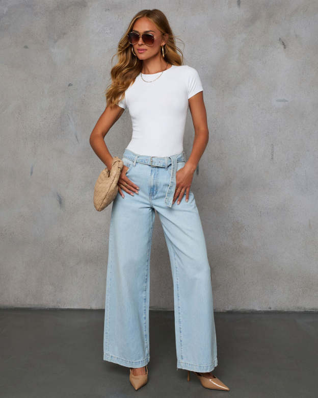 Wild Breeze High Rise Wide Leg Jeans-Matylis