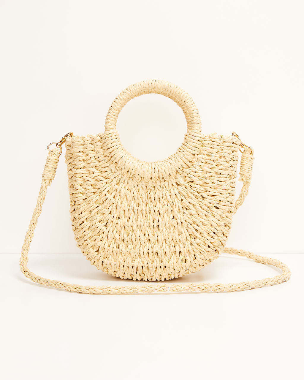 Valencia Small Rounded Straw Tote-Matylis