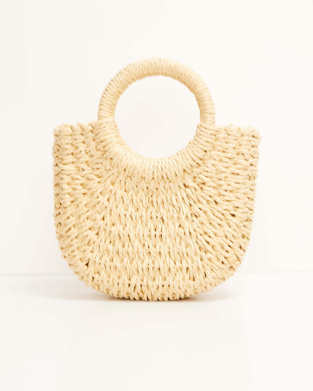 Valencia Small Rounded Straw Tote-Matylis