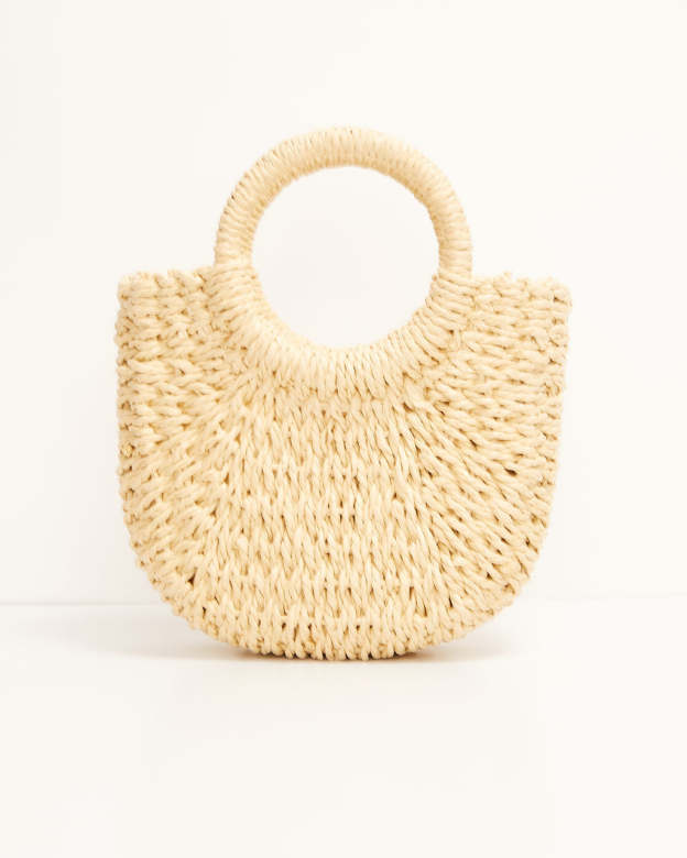Valencia Small Rounded Straw Tote-Matylis