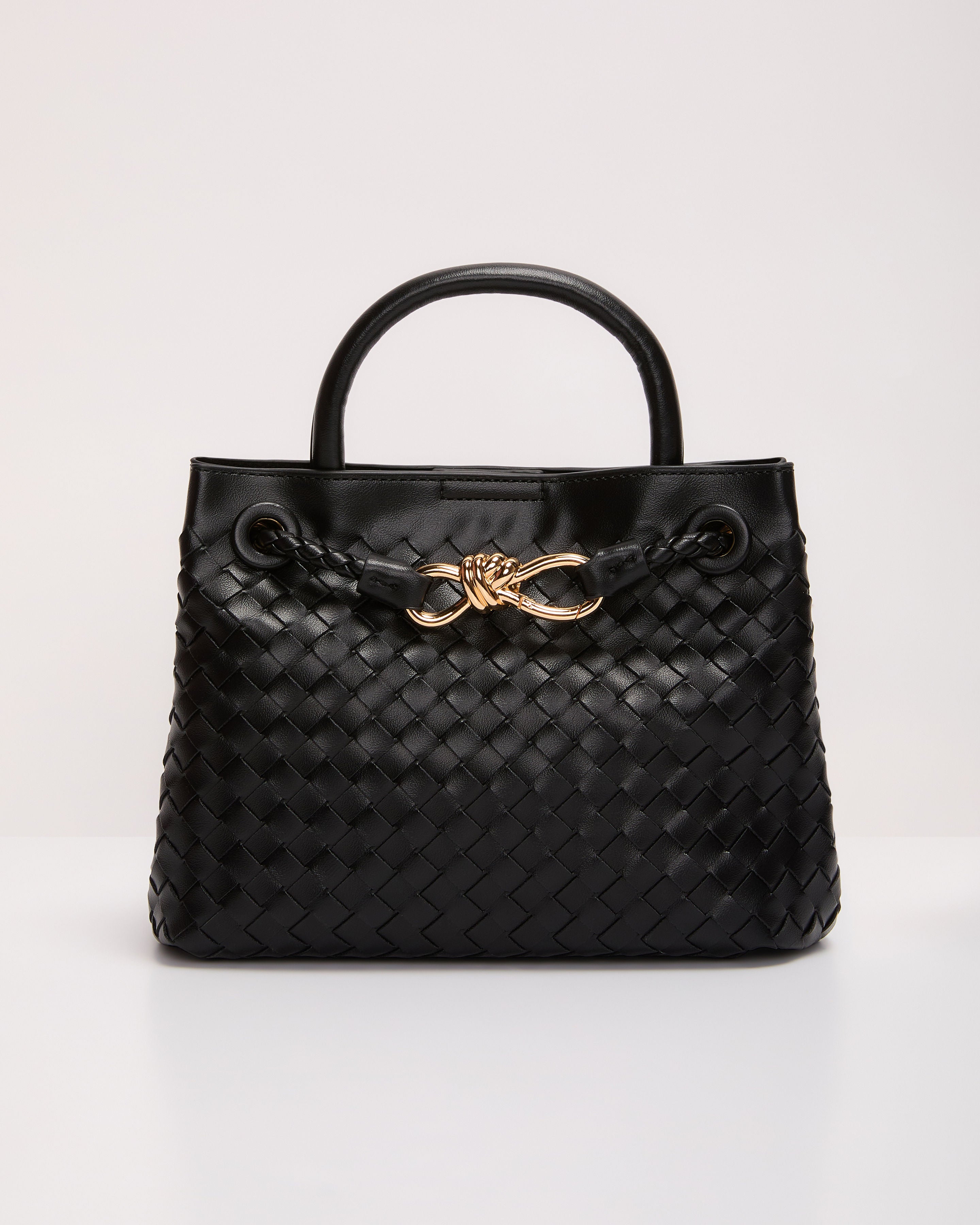 Vita Woven Bow Detail Crossbody Bag-Matylis