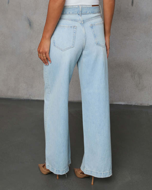 Wild Breeze High Rise Wide Leg Jeans-Matylis