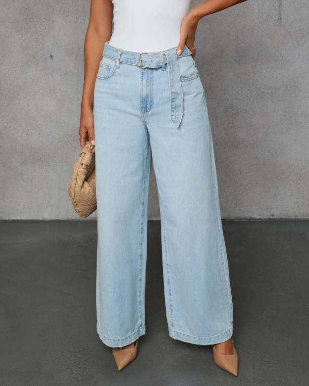 Wild Breeze High Rise Wide Leg Jeans-Matylis