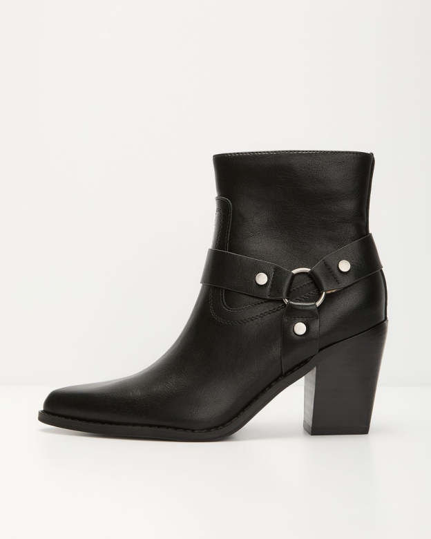 Walk Away Western Hardware Ankle Booties-Matylis