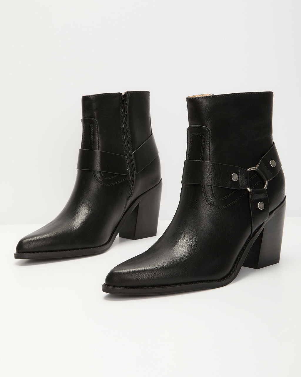 Walk Away Western Hardware Ankle Booties-Matylis